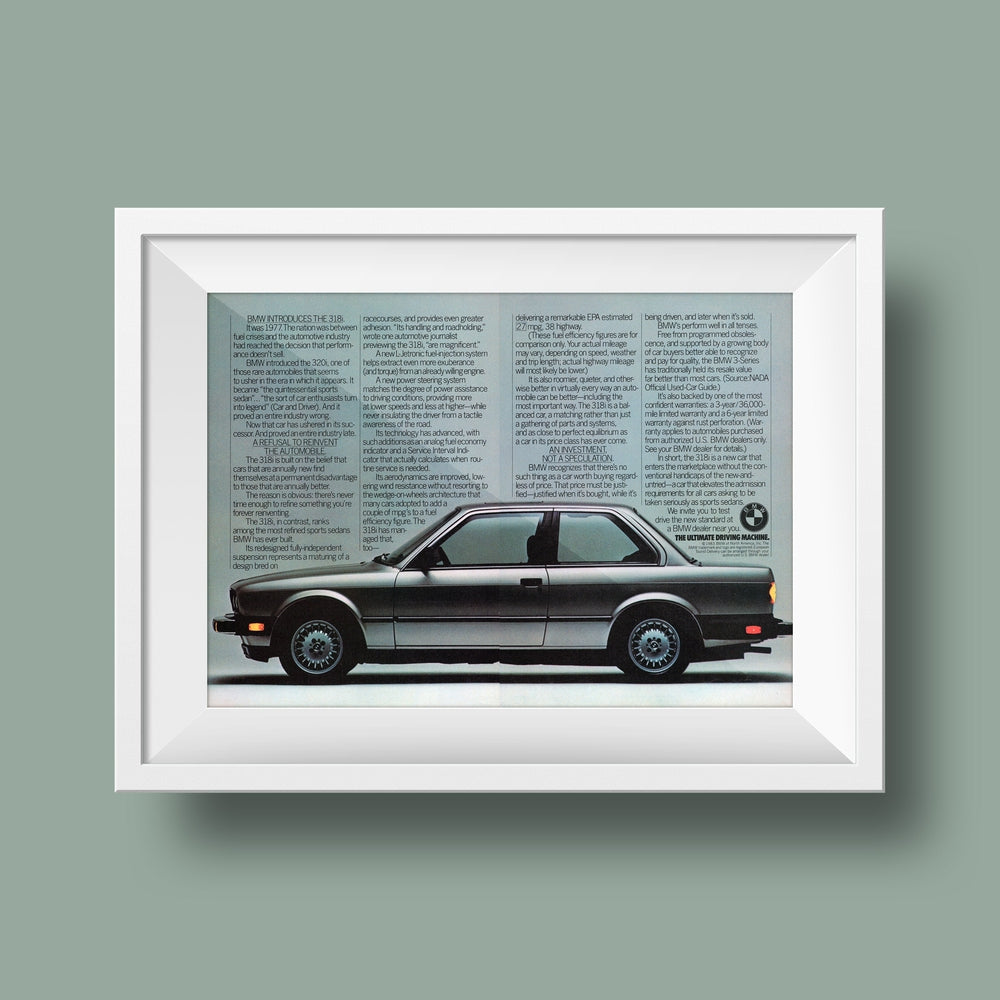BMW-E30 318i 1983-Vintage-Print-Magazine-Ad-BIMMERtips.com