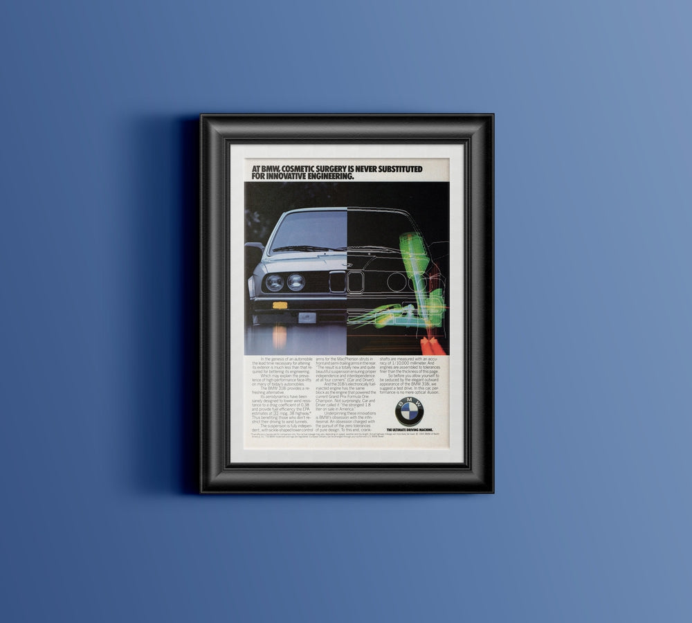 BMW-E30 318i Cosmetic Surgery-Magazine-Ad