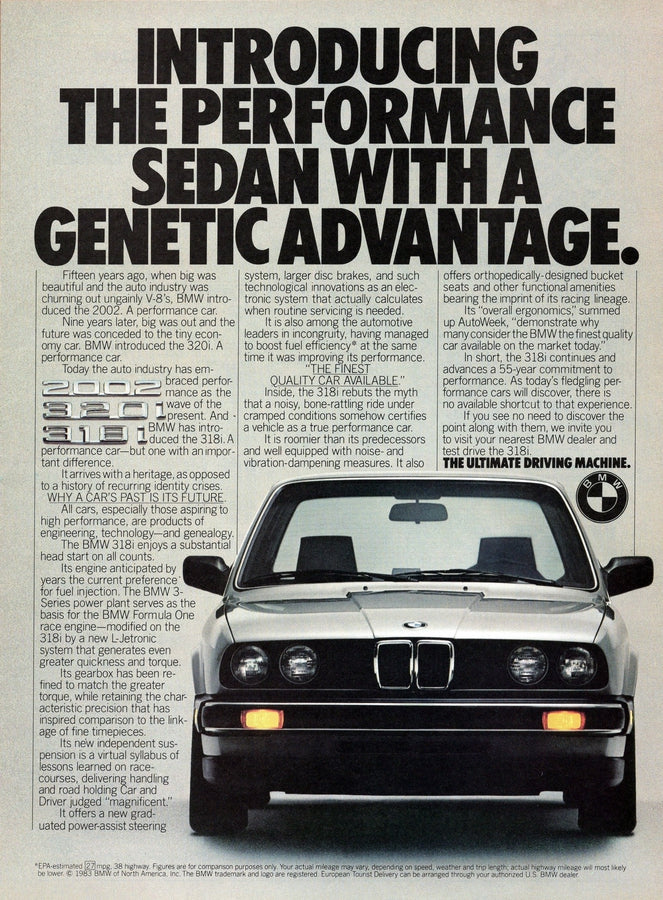 BMW-E30 318i Sedan-Magazine-Ad
