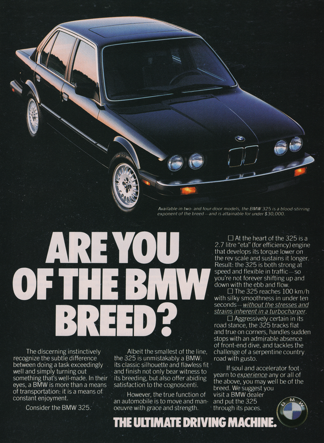 BMW-E30 325e 1988-Magazine-Ad