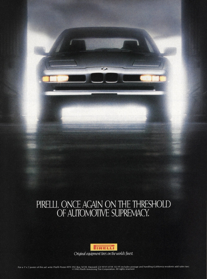 BMW-E31 8 Series Pirelli-Magazine-Ad
