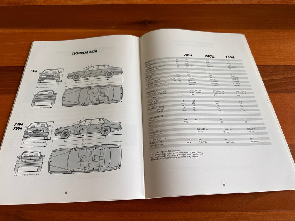 BMW-E32 Sedan, 1994-Dealership-Sales-Brochure