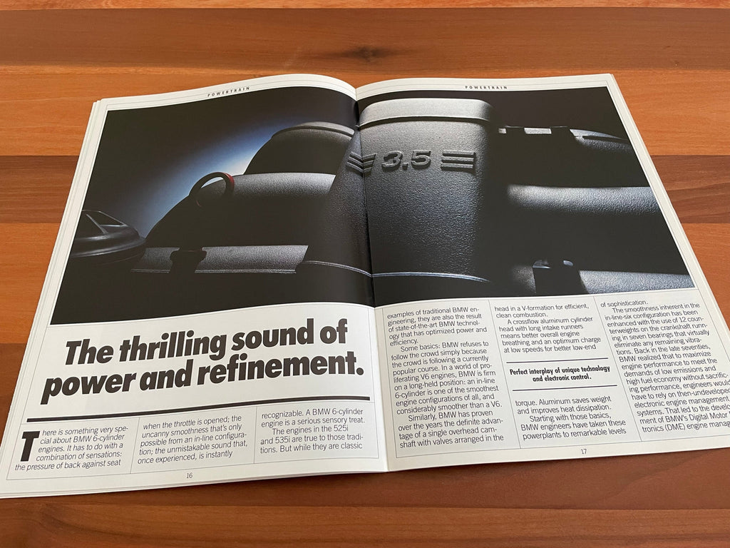 BMW-E34 Sedan, 1988-Dealership-Sales-Brochure