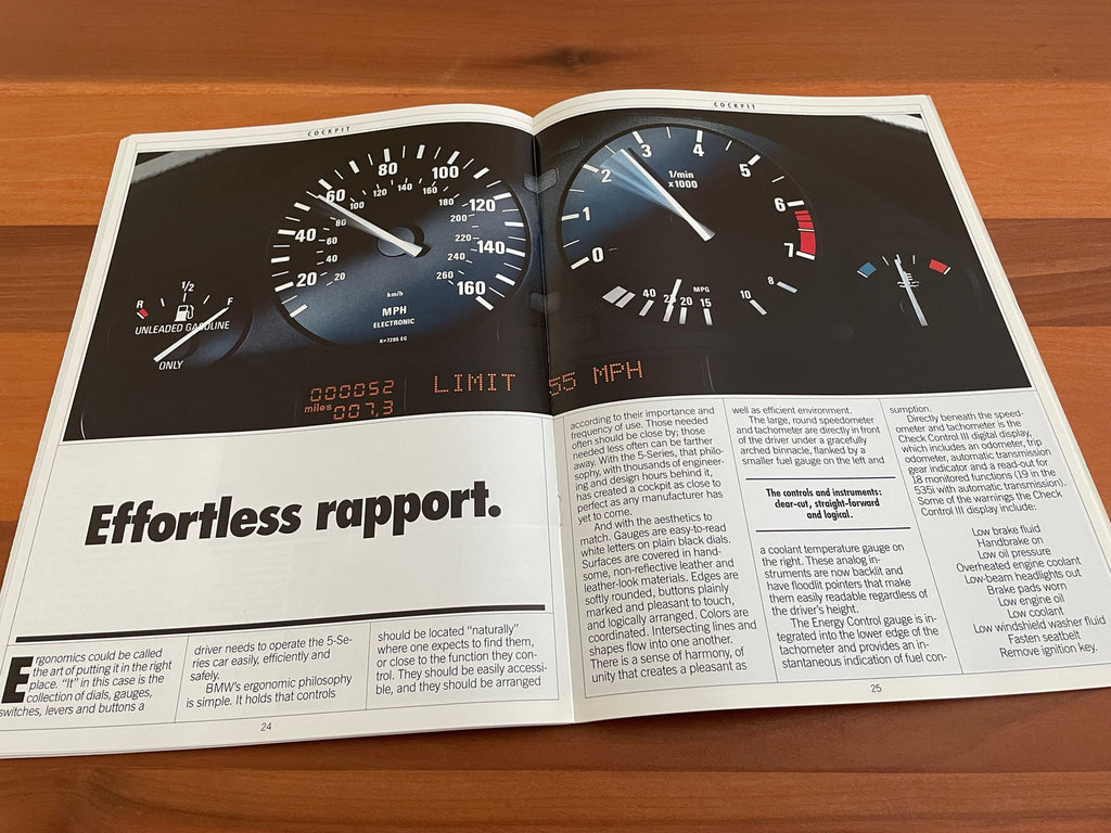 BMW-E34 Sedan, 1988-Dealership-Sales-Brochure