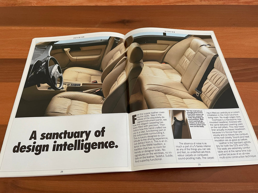 BMW-E34 Sedan, 1988-Dealership-Sales-Brochure