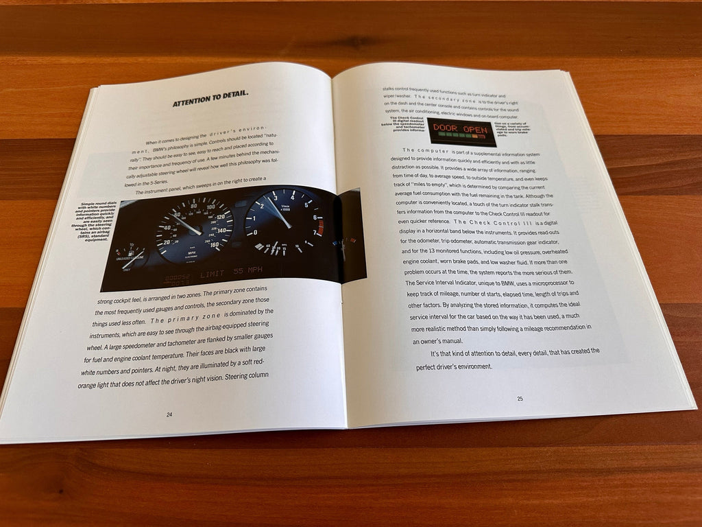 BMW-E34 Sedan, 1990-Dealership-Sales-Brochure