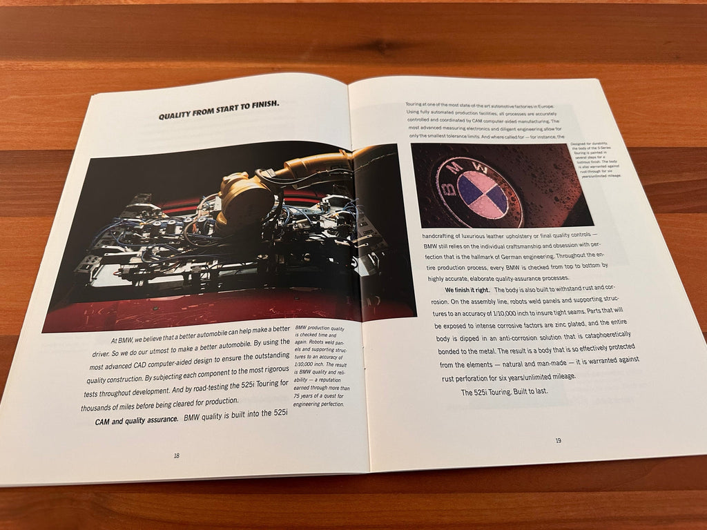 BMW-E34 Touring, 1992-Dealership-Sales-Brochure