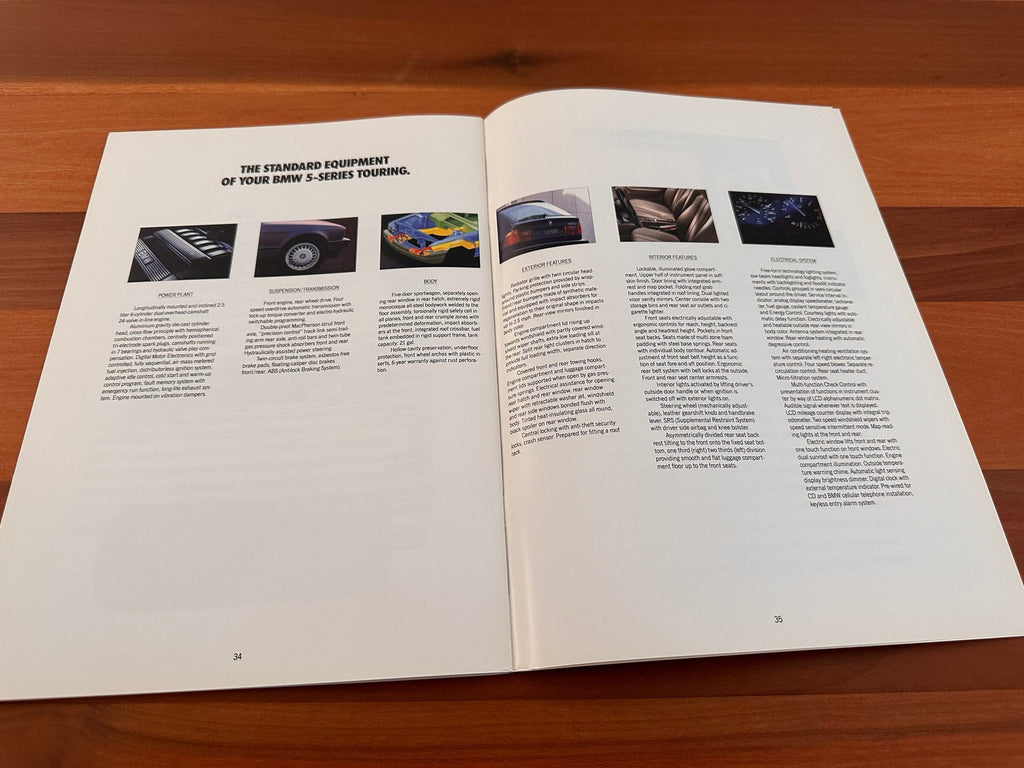 BMW-E34 Touring, 1992-Dealership-Sales-Brochure