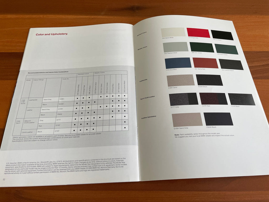 BMW-E36 Compact, 1998-Dealership-Sales-Brochure