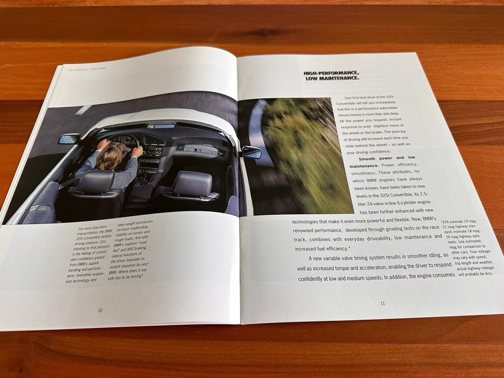 BMW-E36 Convertible, 1994-Dealership-Sales-Brochure