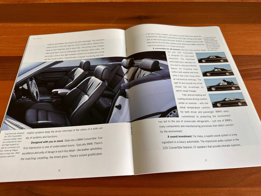 BMW-E36 Convertible, 1994-Dealership-Sales-Brochure