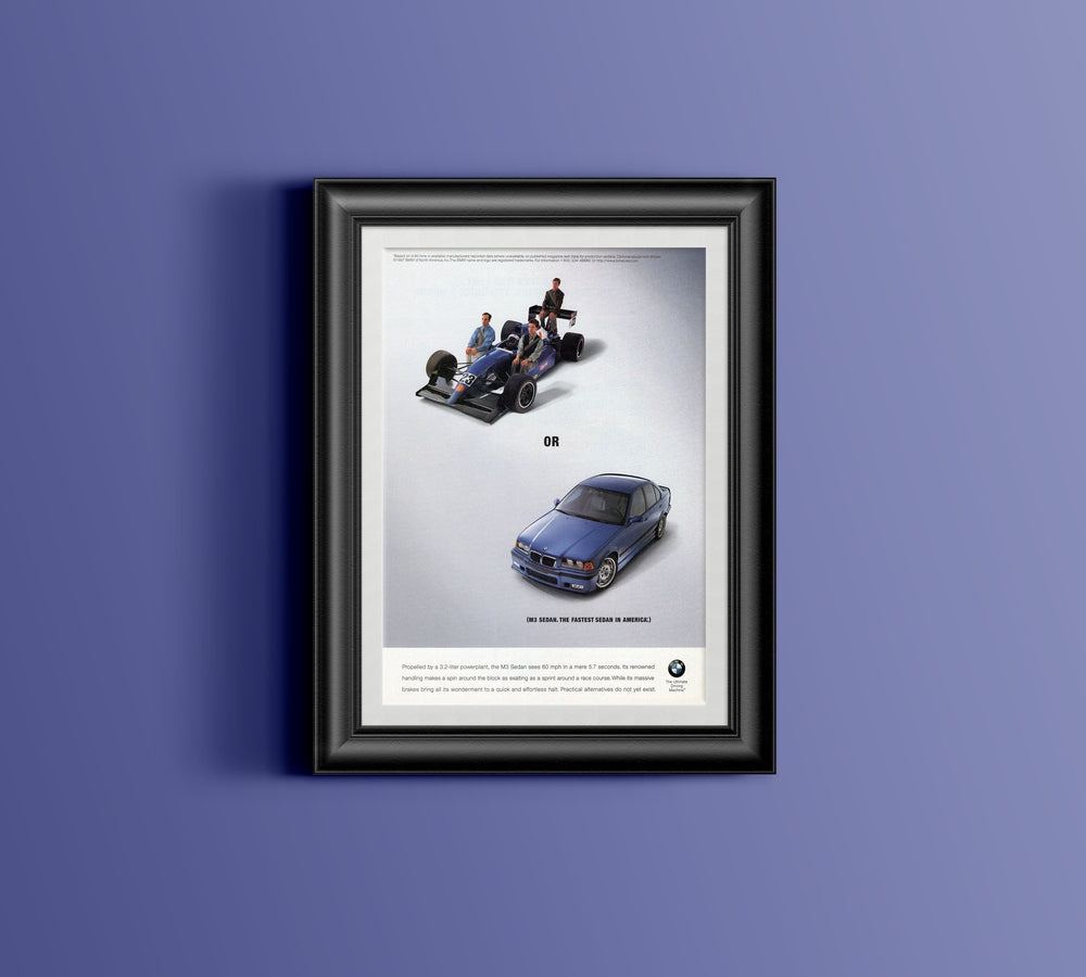 BMW-E36 M3 Fastest Sedan in America-Magazine-Ad