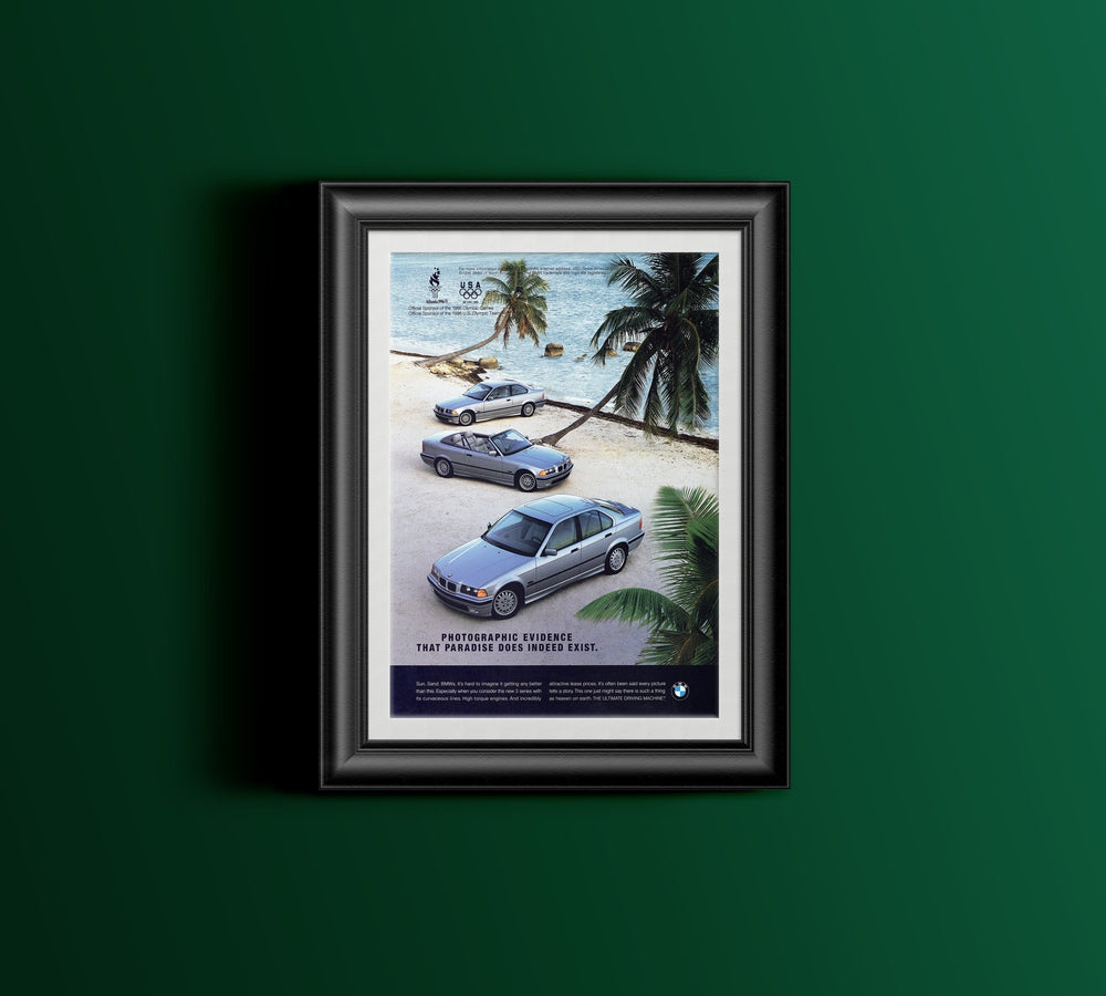 BMW-E36 Paradise Does Indeed Exist-Vintage-Print-Magazine-Ad-BIMMERtips.com