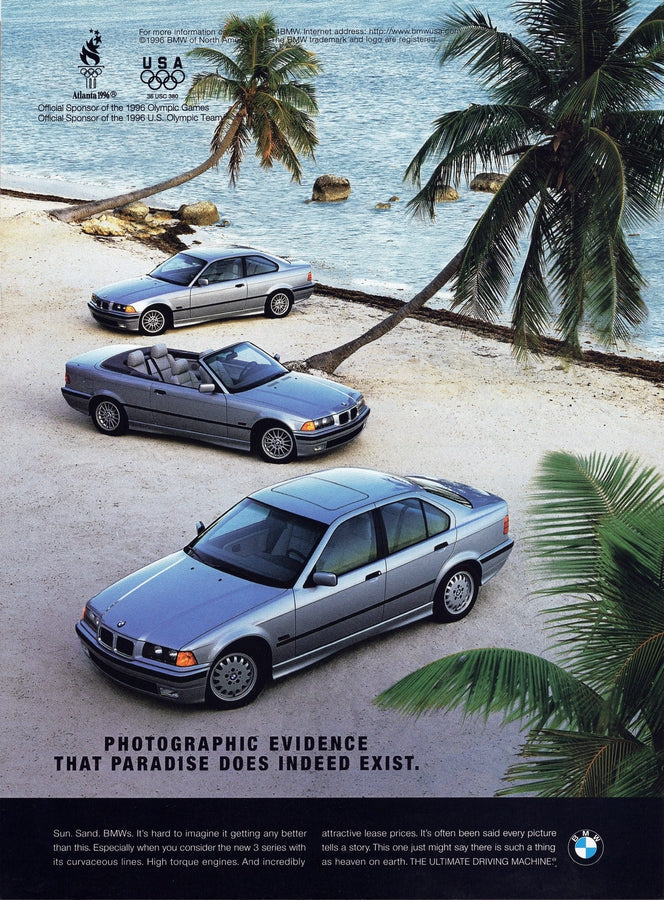 BMW-E36 Paradise Does Indeed Exist-Vintage-Print-Magazine-Ad-BIMMERtips.com