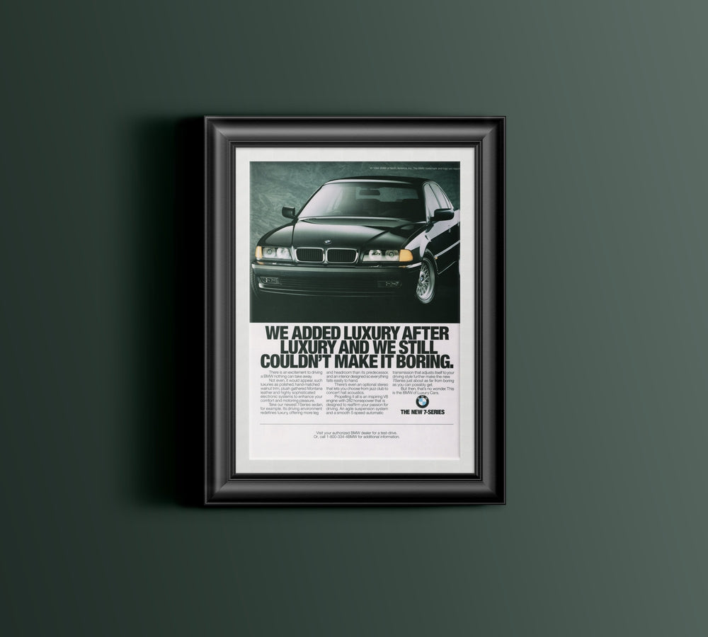 BMW-E38 Luxury After Luxury-Vintage-Print-Magazine-Ad-BIMMERtips.com