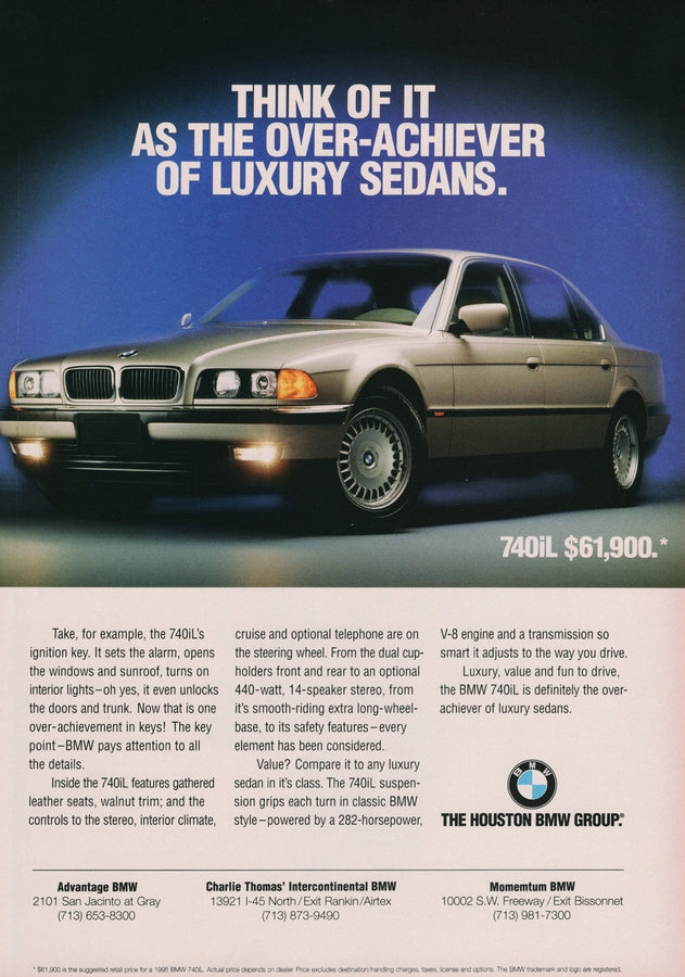 BMW-E38 Over-Achiever-Vintage-Print-Magazine-Ad-BIMMERtips.com