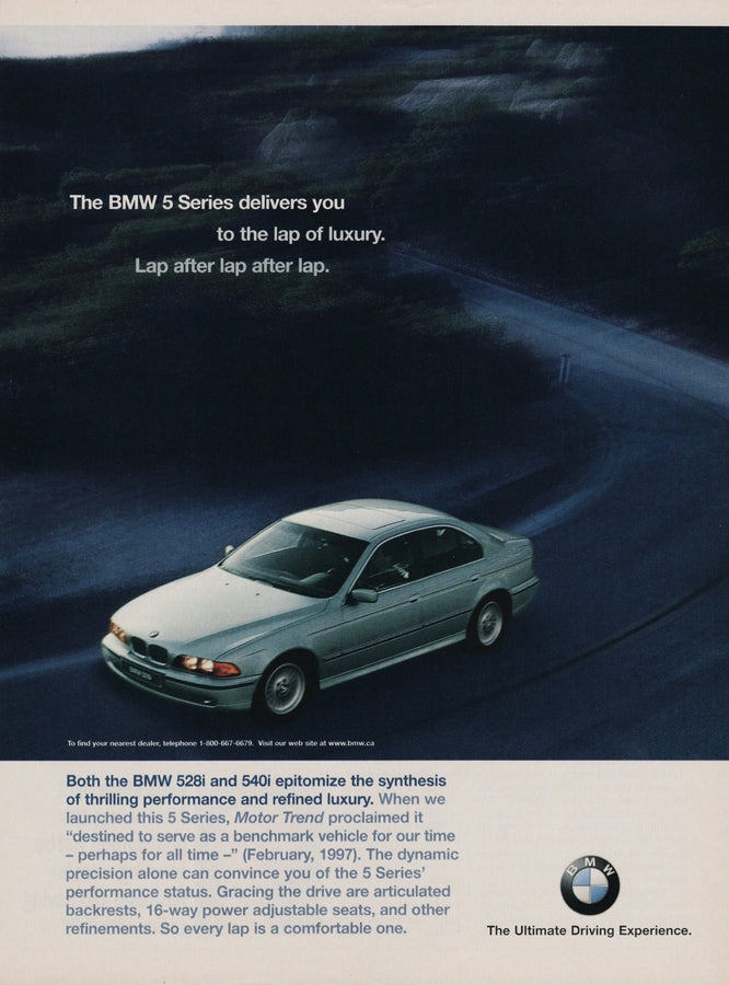 BMW-E39 Lap of Luxury-Vintage-Print-Magazine-Ad-BIMMERtips.com