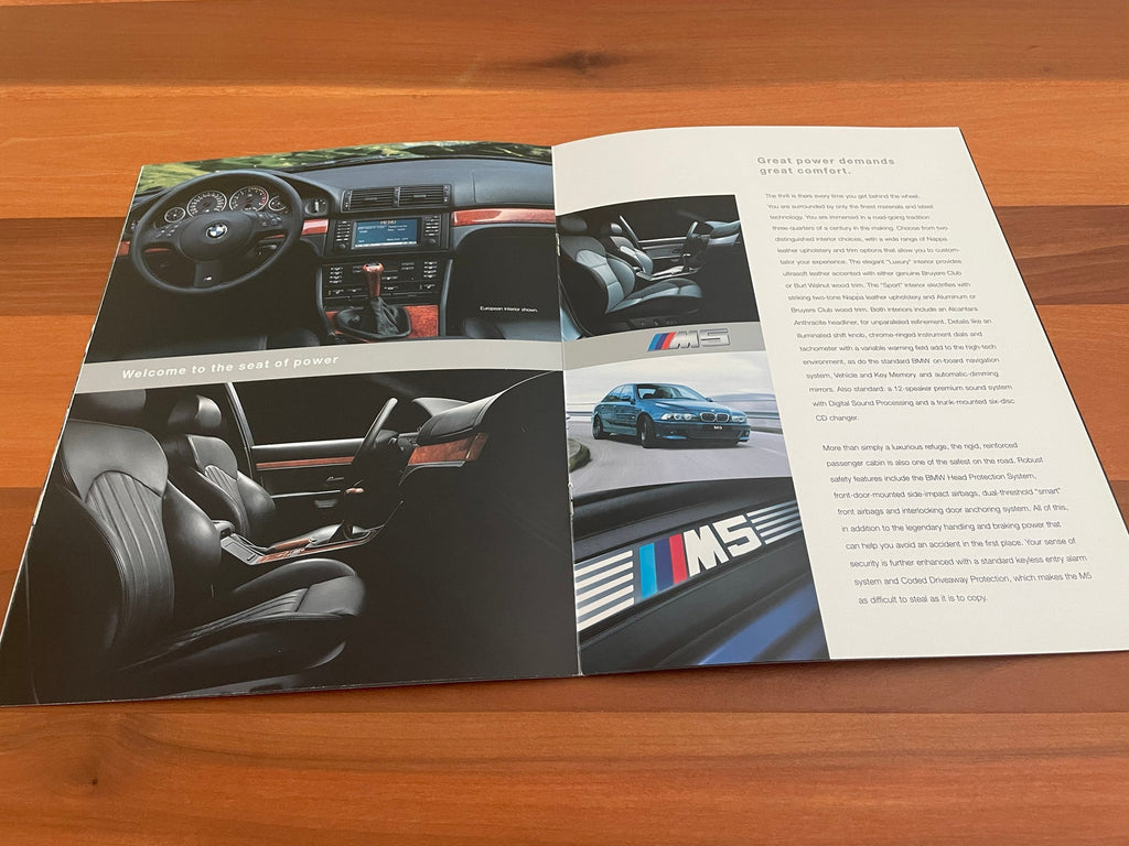 BMW-E39 M5 Sedan, 2001-Dealership-Sales-Brochure