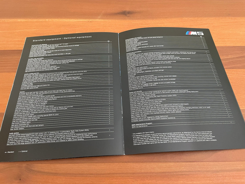 BMW-E39 M5 Sedan, 2001-Dealership-Sales-Brochure