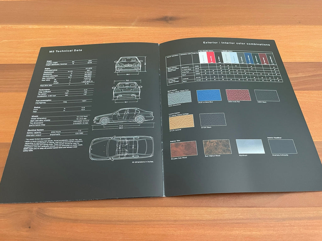 BMW-E39 M5 Sedan, 2001-Dealership-Sales-Brochure
