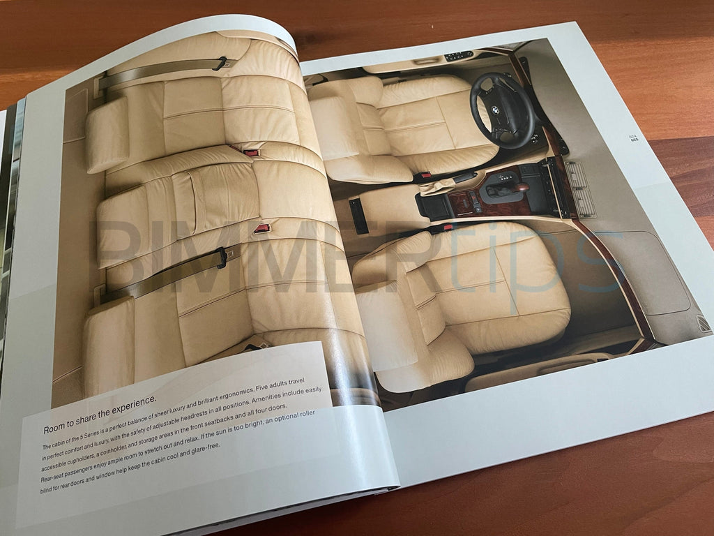 Original print 2001 BMW E39 5 Series dealership sales brochure 525i 530i 540