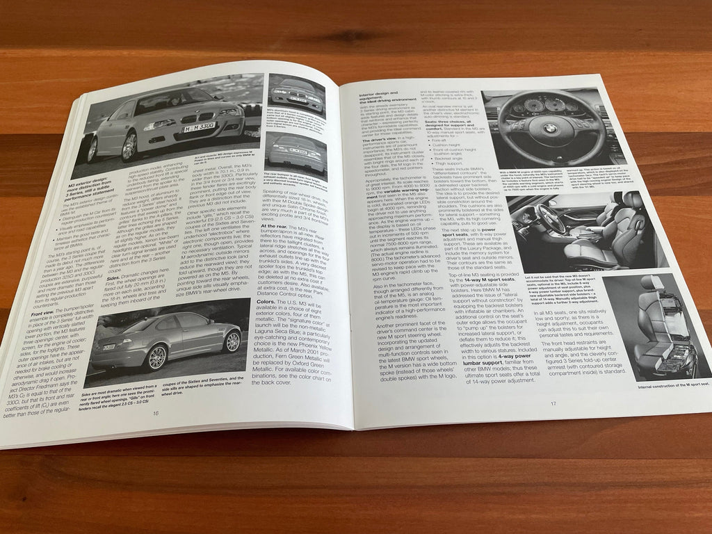 BMW-E46 M3, 2001-Dealership-Sales-Brochure
