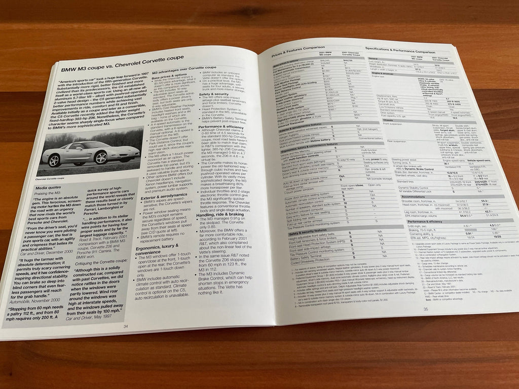 BMW-E46 M3, 2001-Dealership-Sales-Brochure