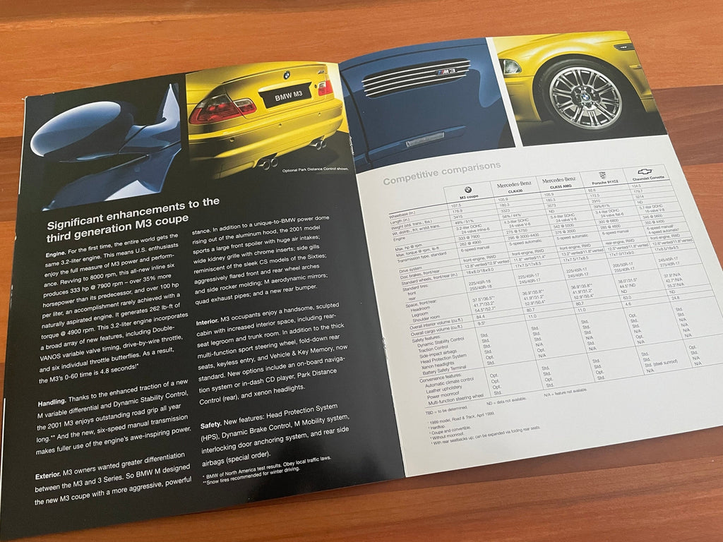 BMW-E46 M3 Coupe, 2001-Dealership-Sales-Brochure