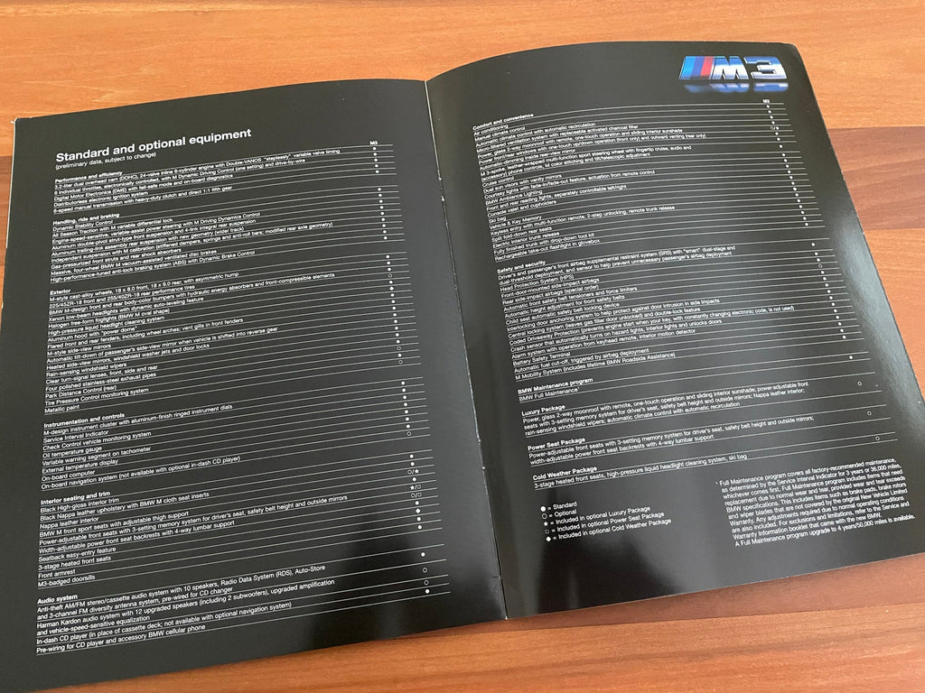 BMW-E46 M3 Coupe, 2001-Dealership-Sales-Brochure
