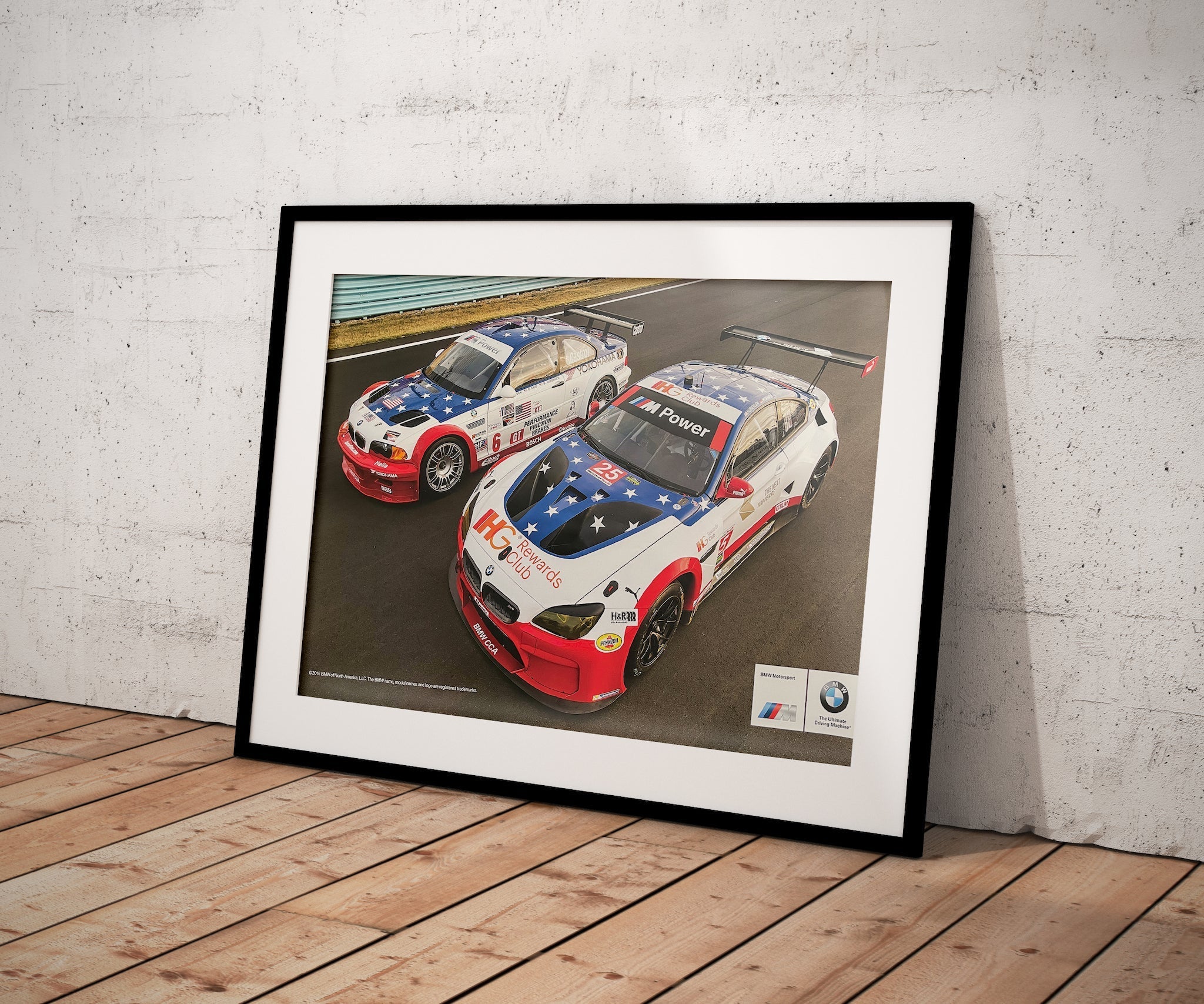 BMW E46 M3 GTR & F13 M6 GTLM poster