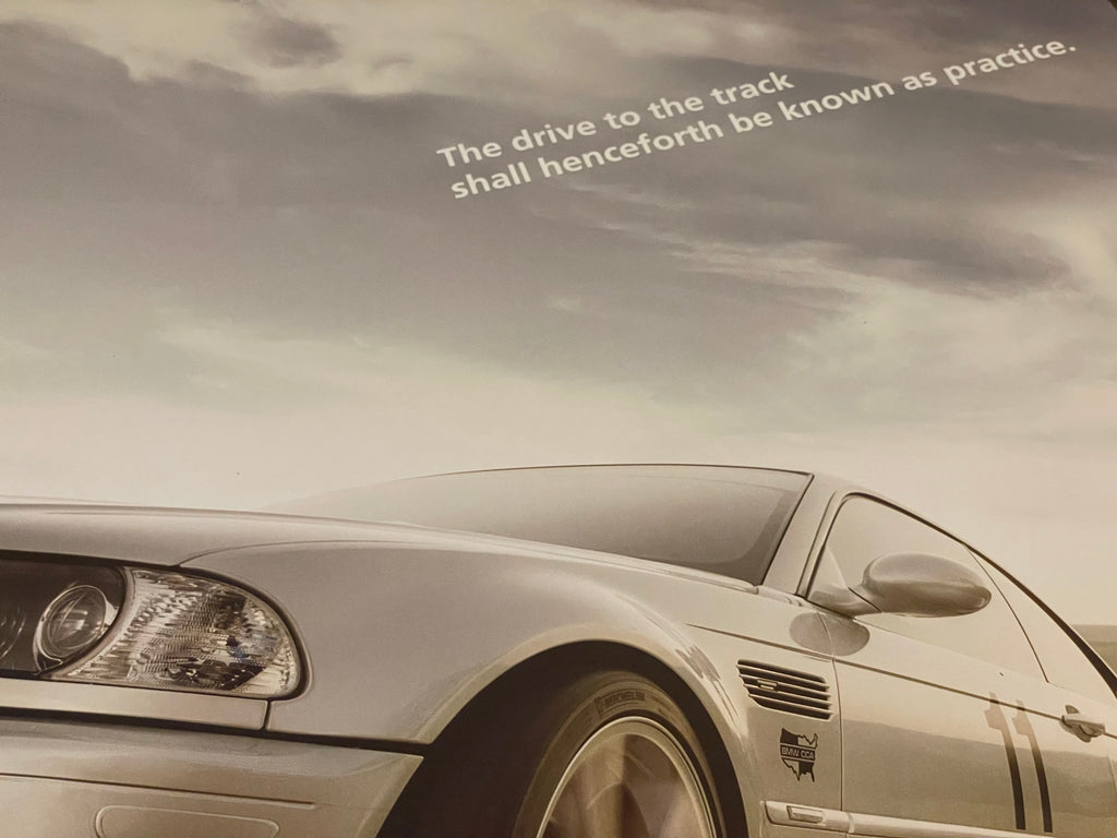 BMW E46 M3 Michelin Tire Poster