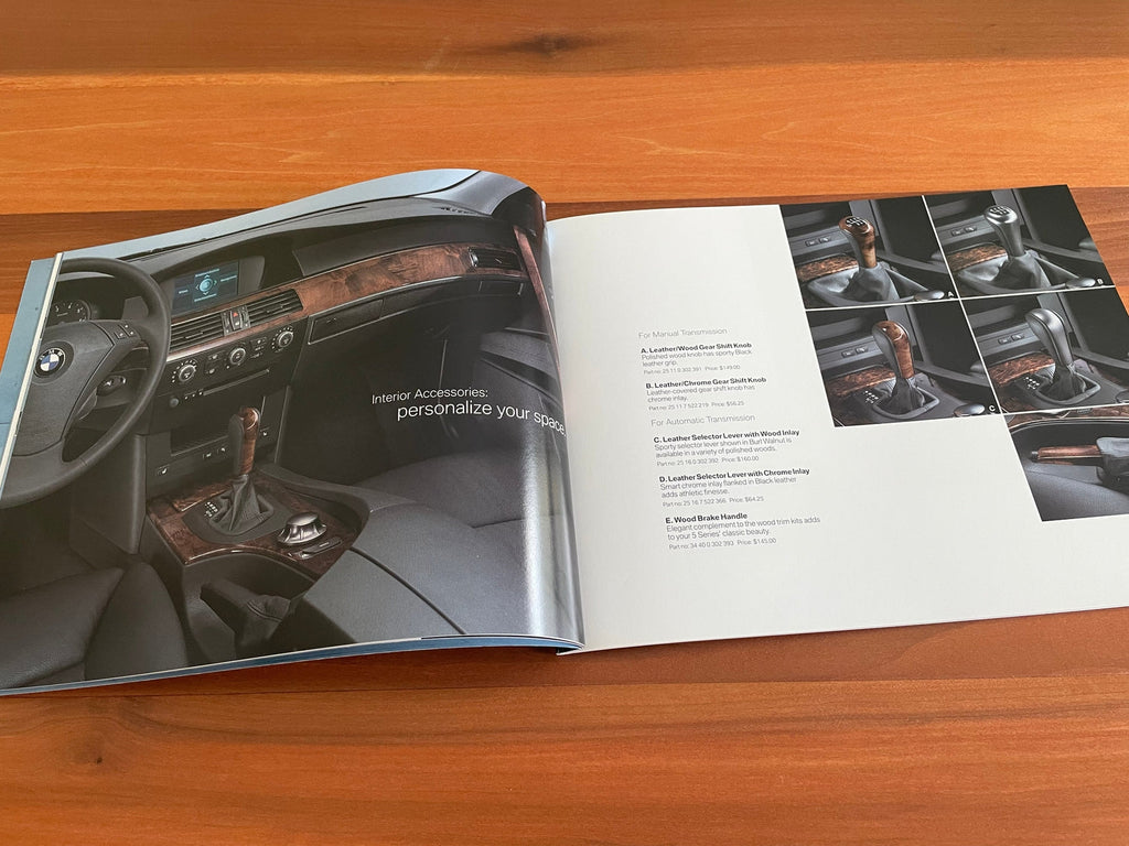 BMW-E60 Accessories Catalog-Dealership-Sales-Brochure
