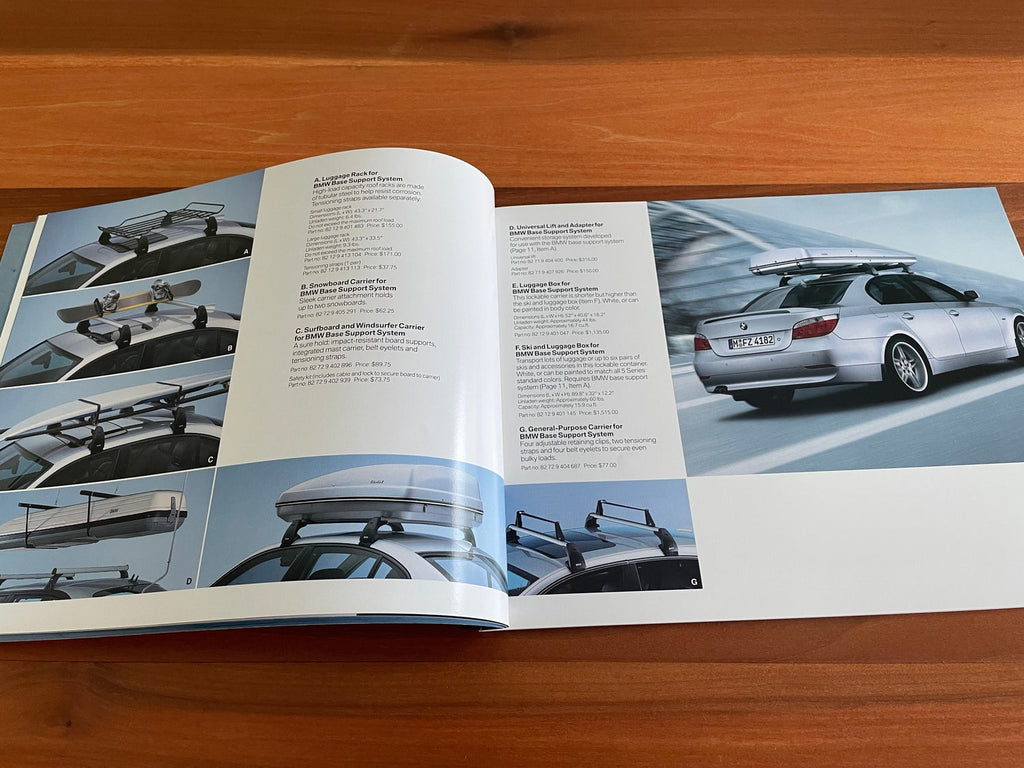 BMW-E60 Accessories Catalog-Dealership-Sales-Brochure