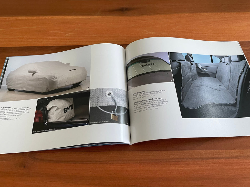 BMW-E60 Accessories Catalog-Dealership-Sales-Brochure