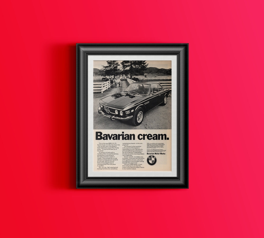 BMW-E9 3.0 CS Bavarian Cream-Magazine-Ad