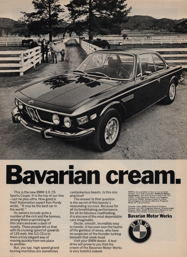BMW-E9 3.0 CS Bavarian Cream-Magazine-Ad