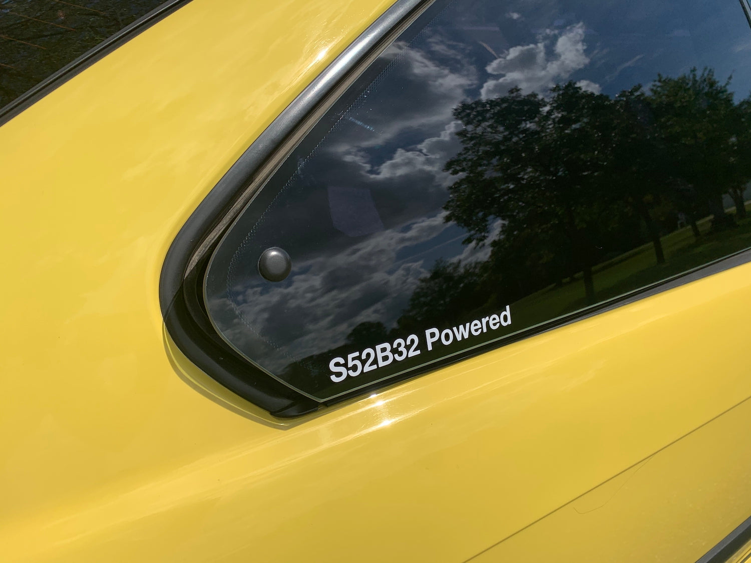 BIMMERtips BMW engine code white vinyl decal