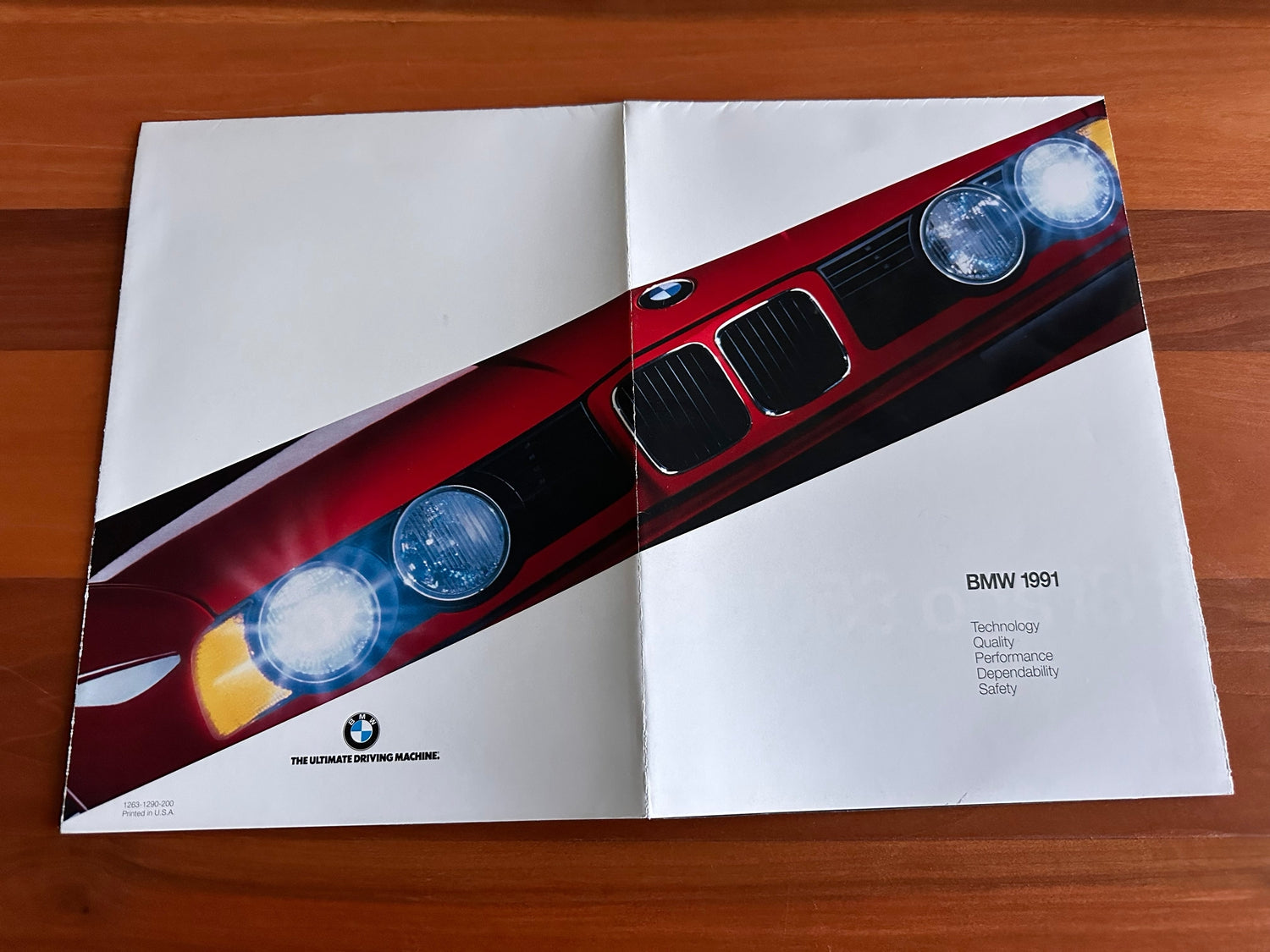 BMW-Model Range, 1991 Foldout-Dealership-Sales-Brochure