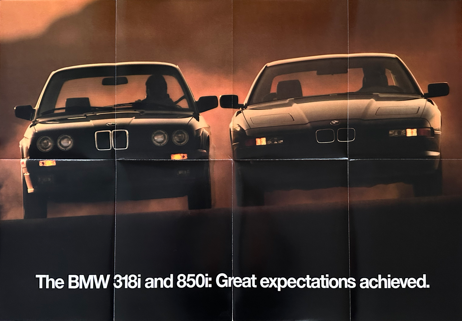 BMW-Model Range, 1991 Foldout-Dealership-Sales-Brochure
