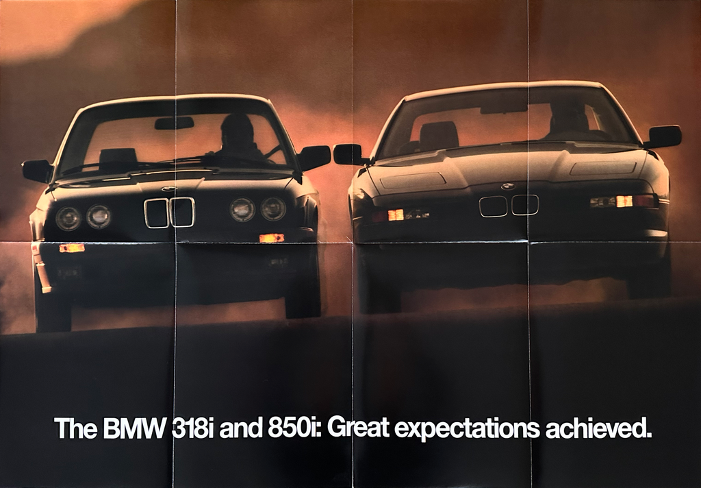 BMW-Model Range, 1991 Foldout-Dealership-Sales-Brochure