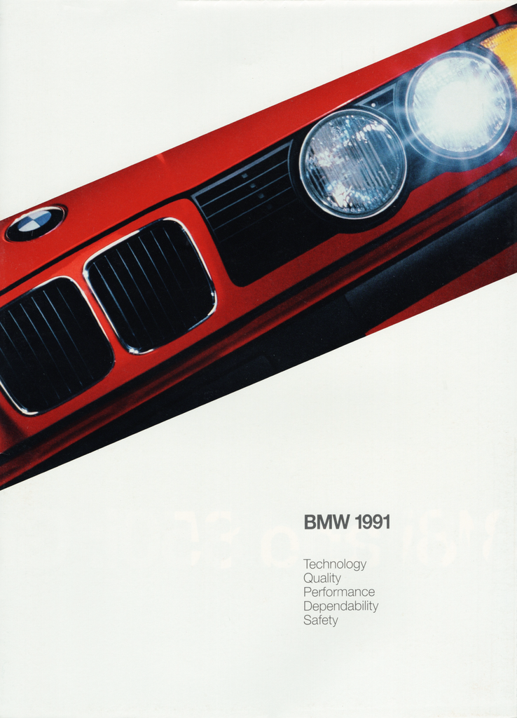 BMW-Model Range, 1991 Foldout-Dealership-Sales-Brochure