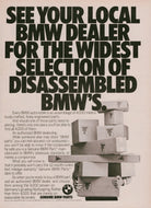 BMW-Widest Selection of Disassembled BMW's-Magazine-Ad