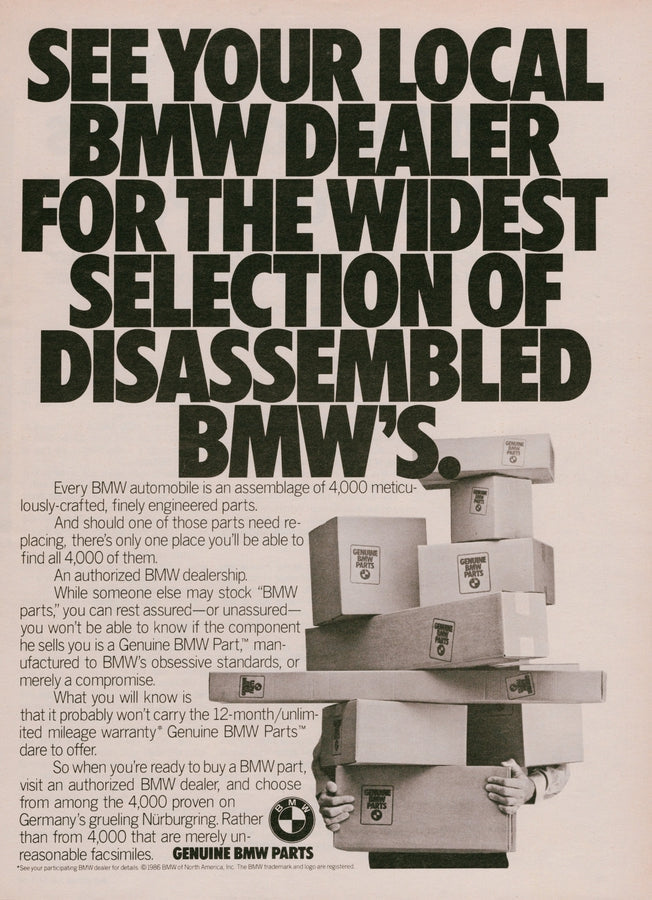 BMW-Widest Selection of Disassembled BMW's-Magazine-Ad