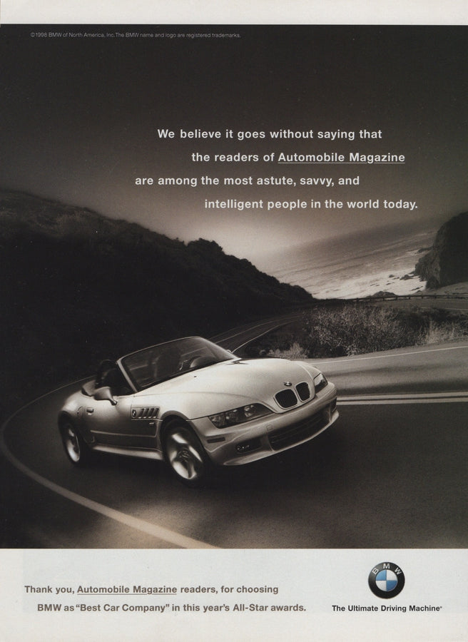 BMW-Z3 Roadster Best Car Company-Vintage-Print-Magazine-Ad-BIMMERtips.com