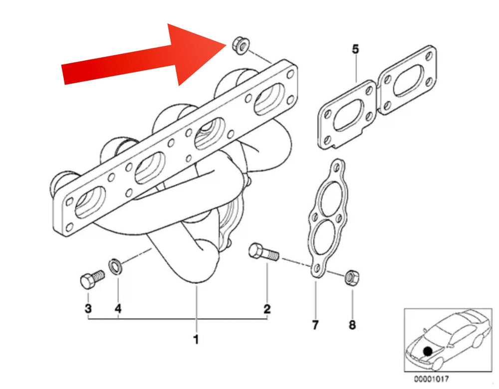 M7 Copper Exhaust Nut, High Temperature-BIMMERtips.com